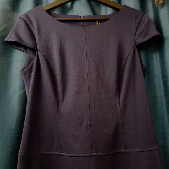 Connected Apparel Navy Blue Cap Sleeved Dress Sz 10 Career/School - Picture 3 of 4